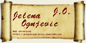 Jelena Ognjević vizit kartica